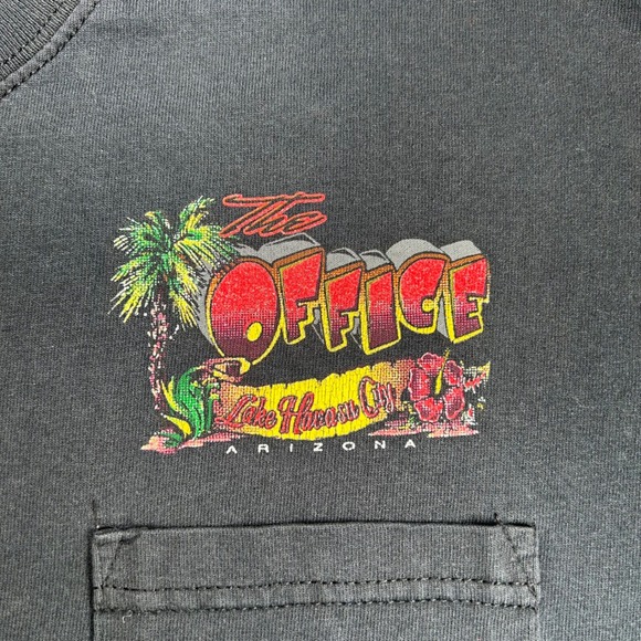 The Office Lake Havasu City Arizona Bar Graphic T Shirt Mens XL Black Pocket Tee - Picture 5 of 10